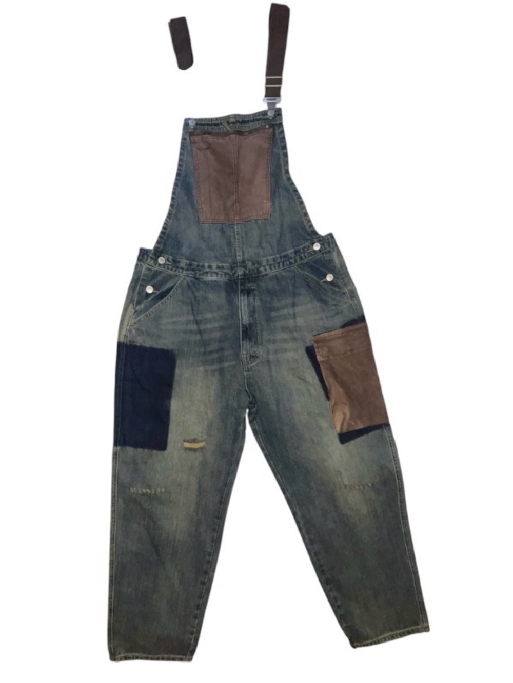 Madepants Denim Patchwork Overalls Workwear Never Worn Size Large